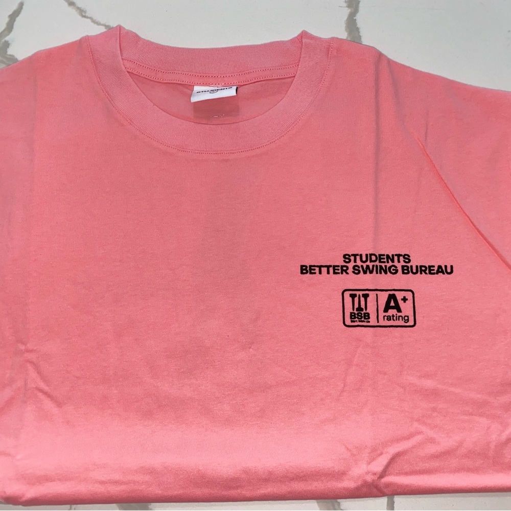 NWT-A+ Rating Pink‎ Tee by Students Golf